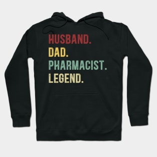 Pharmacist Funny Vintage Retro Shirt Husband Dad Pharmacist Legend Hoodie